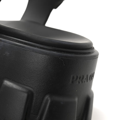 Prada Foam Rubber Triangle Logo Monolith 55mm Sandals 38 Black 11 of 11