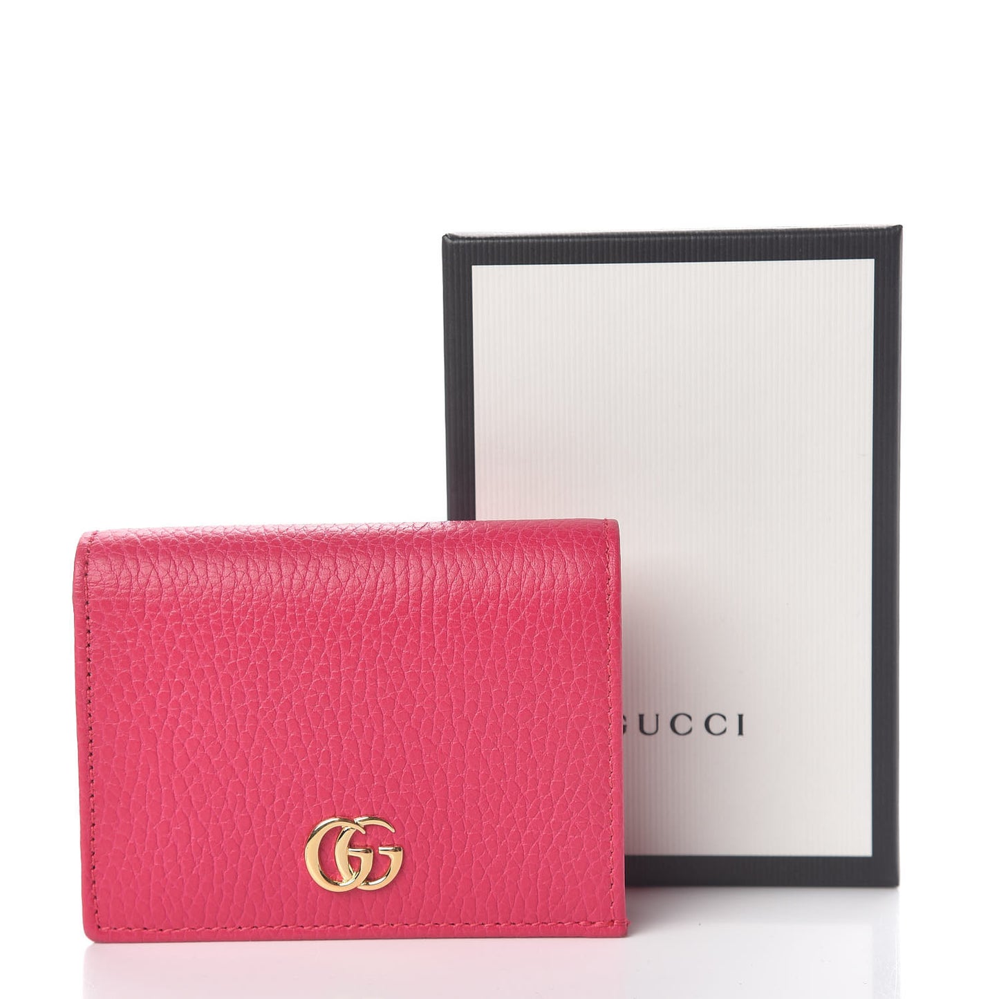 Dollar Calfskin GG Marmont Card Case Box Pink