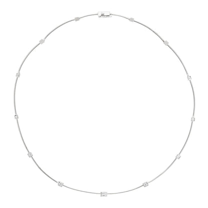 Boucheron 18K White Gold Diamond Station Necklace 1 of 3