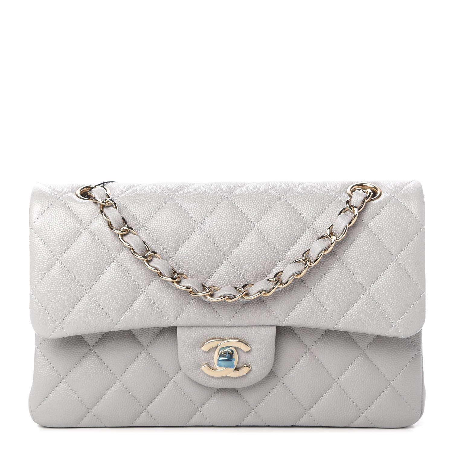 Chanel Caviar Quilted Small Double Flap Grey 1 of 11