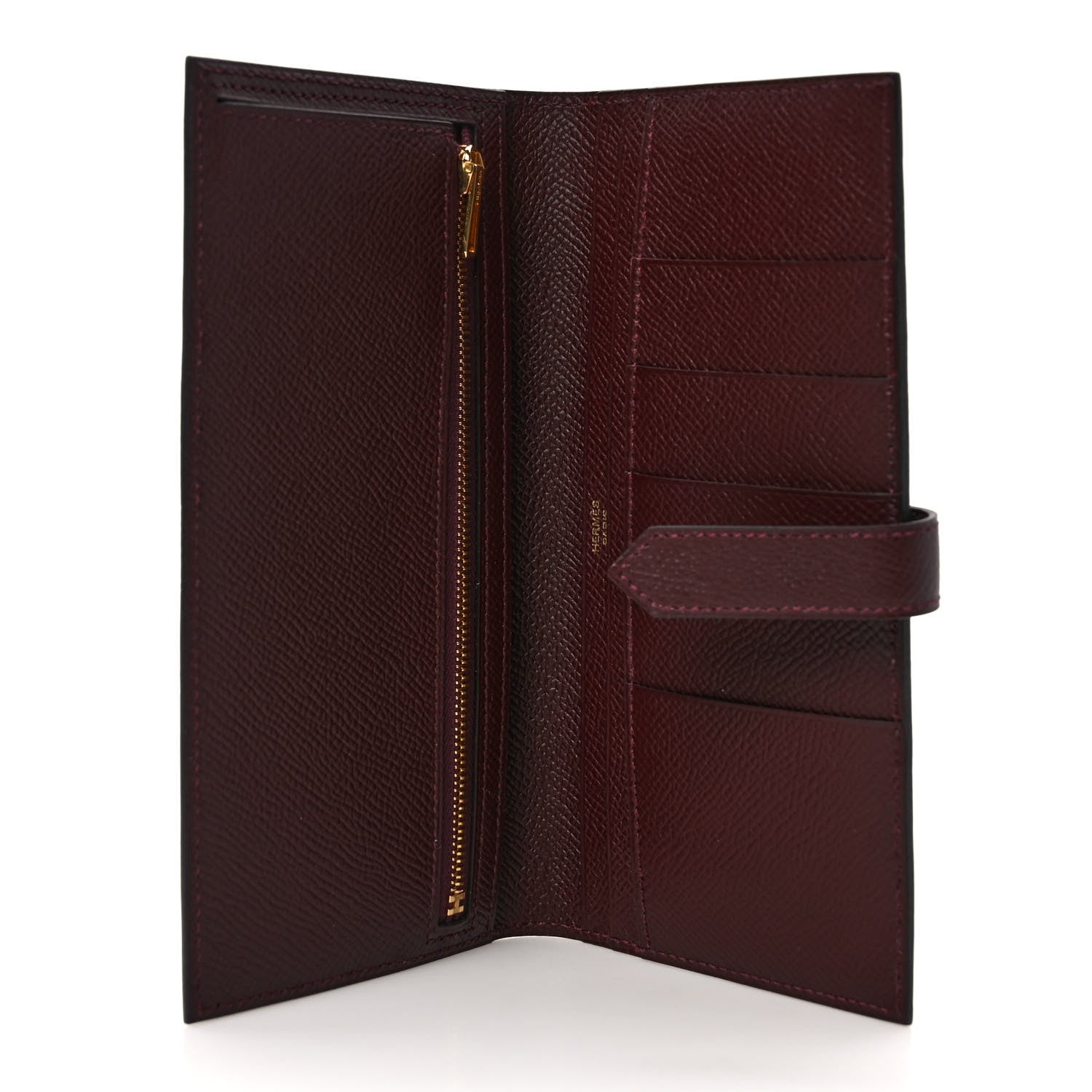 Hermes Epsom Bearn Gusset Wallet Bordeaux 5 of 7