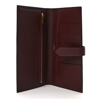 Hermes Epsom Bearn Gusset Wallet Bordeaux 5 of 7