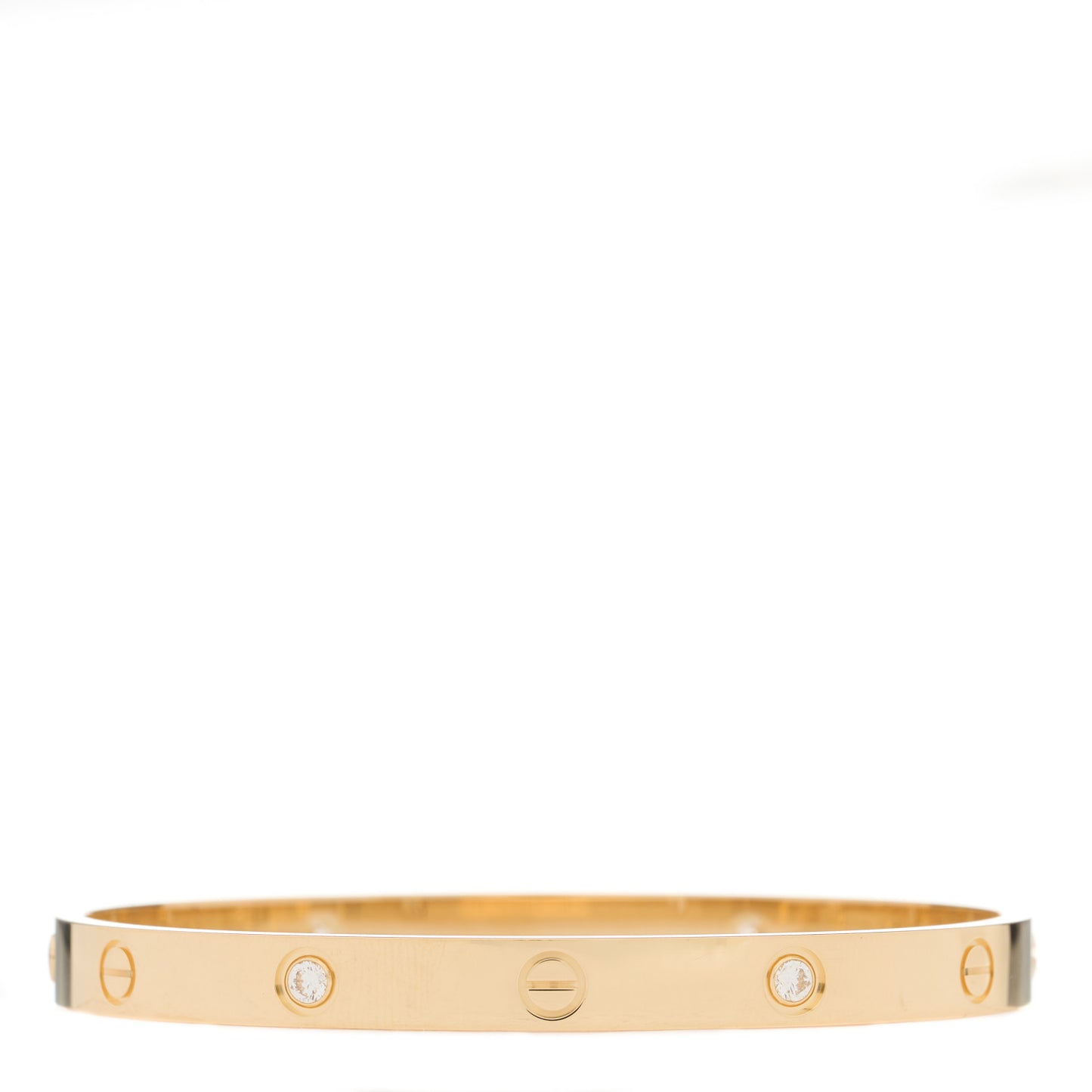 18K Yellow Gold 4 Diamond LOVE Bracelet 19