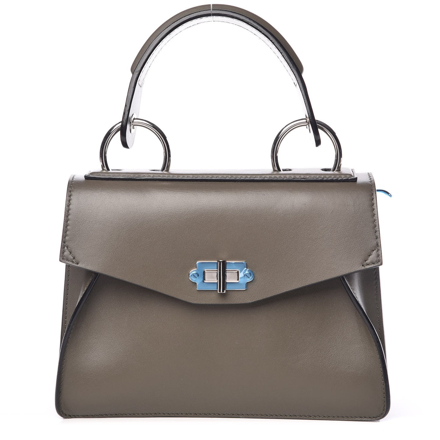 Calfskin Small Hava Top Handle Bag Cypress