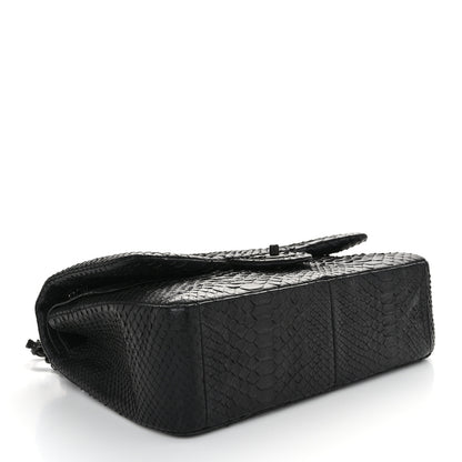 Chanel Snakeskin Jumbo Double Flap So Black 4 of 10