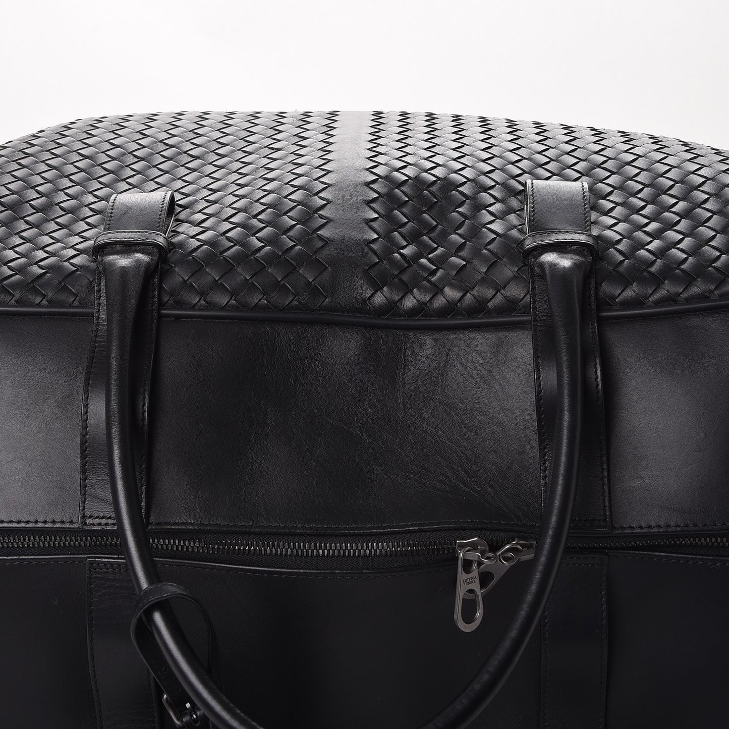 Nappa Intrecciato Luggage Travel Bag Nero Black
