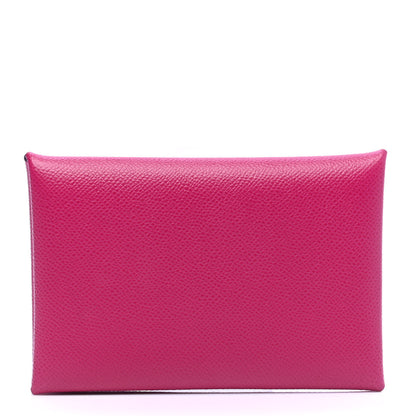 Hermes Epsom Calvi Card Case Rose Pourpre 1 of 4