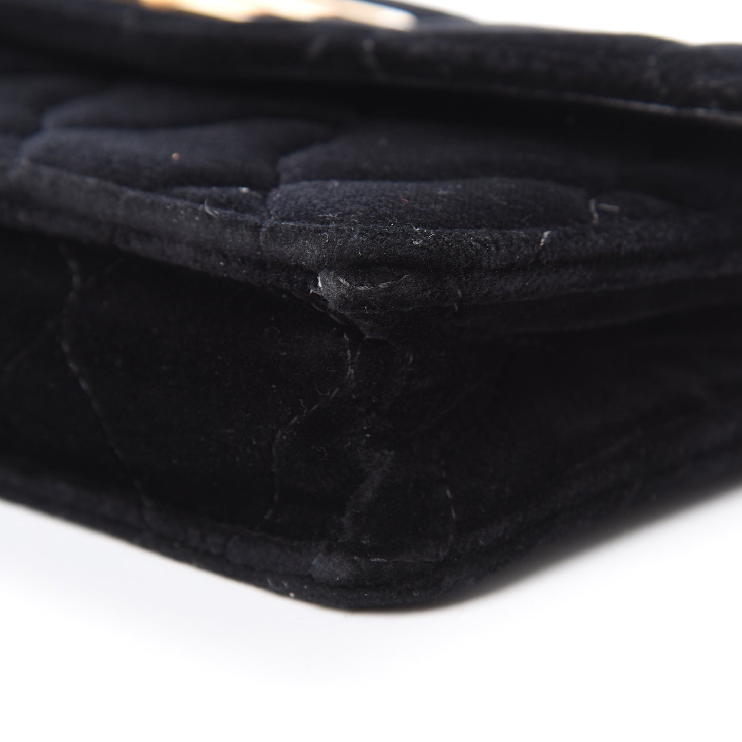 Velvet Mattress Quilted BB Wallet On Chain Black