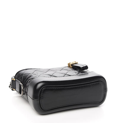 Chanel Aged Calfskin Quilted Small Gabrielle Hobo Black 3 of 10