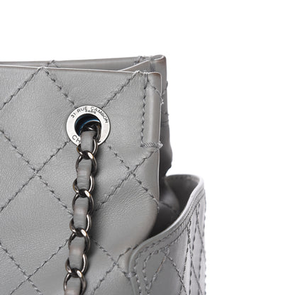 Chanel Grained Calfskin Small CC Pocket Tote Grey 13 of 17