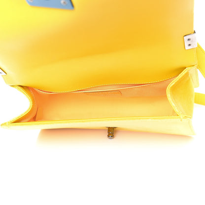 Chanel Velvet Quilted Medium Boy Flap Yellow 6 of 19
