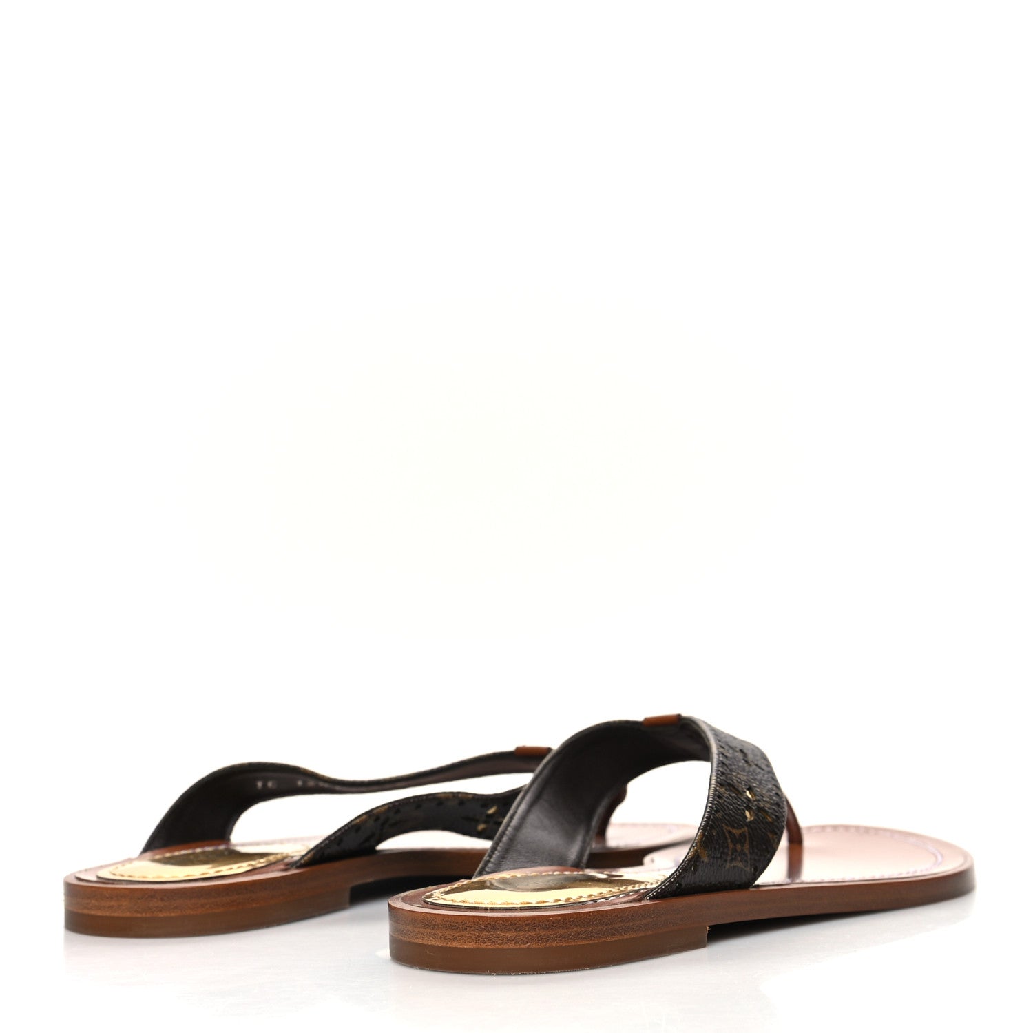 Louis Vuitton Monogram Sunny Flat Thong Sandals 36.5 Brown 4 of 8
