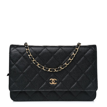 Chanel Caviar Quilted Wallet On Chain WOC Black 1 of 4