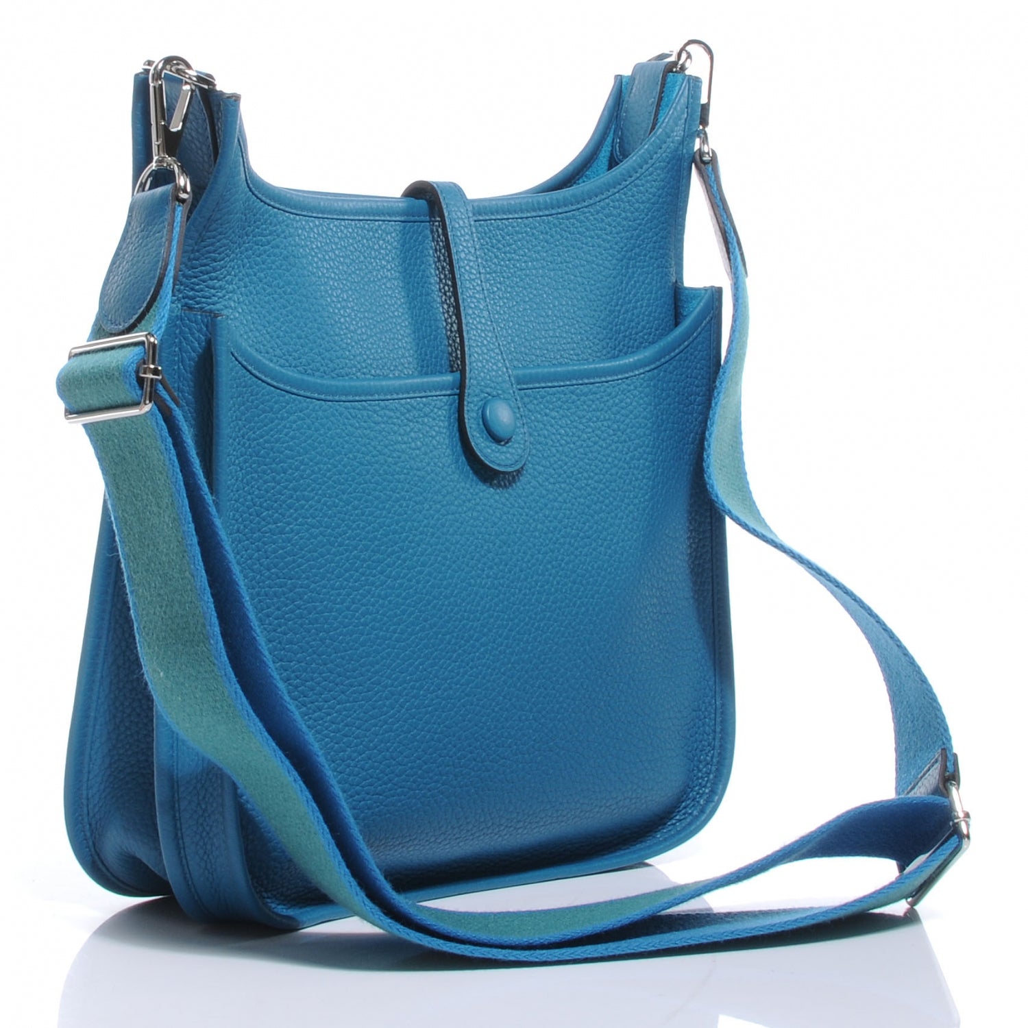 Hermes Taurillon Clemence Evelyne III PM Bleu Izmir 3 of 8