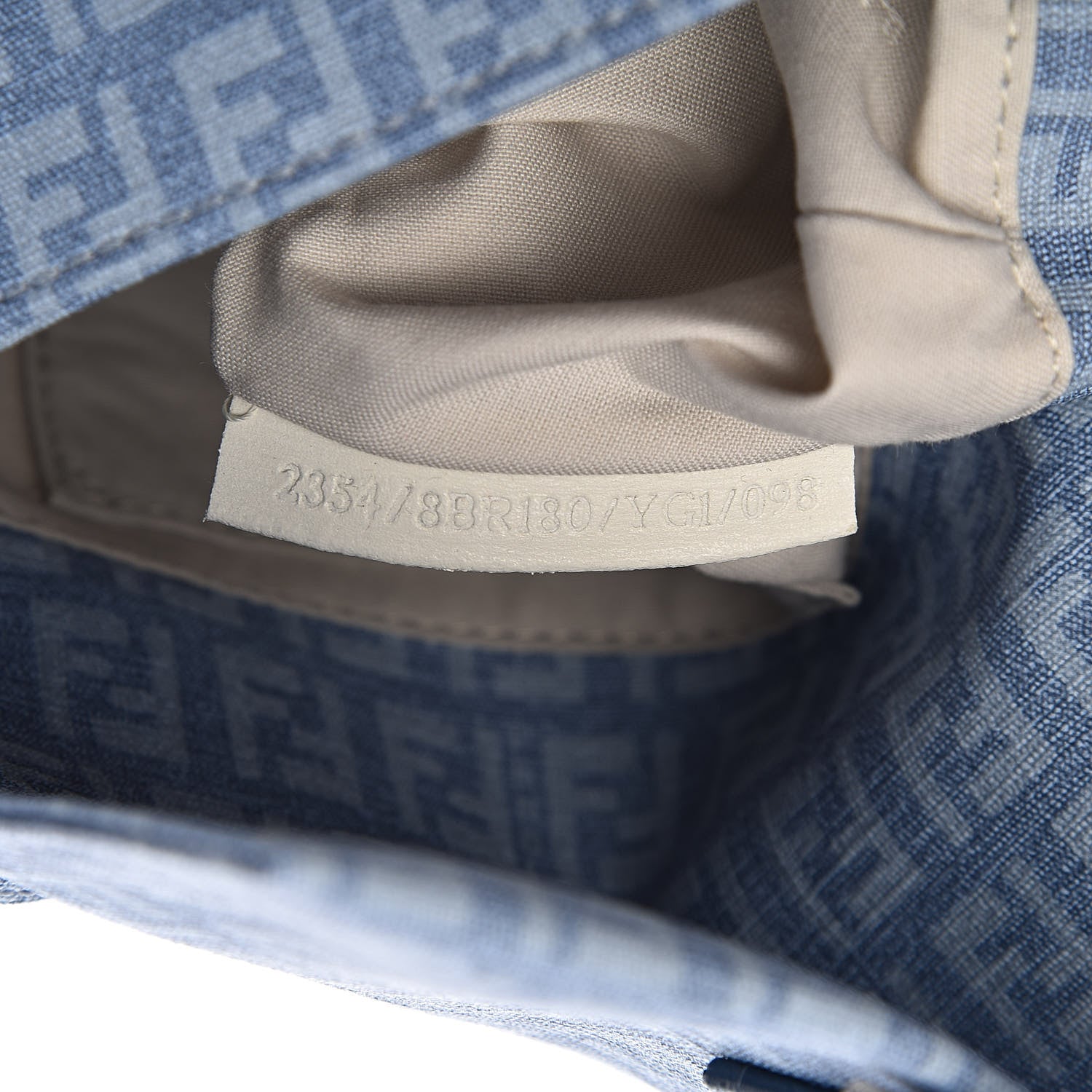 Fendi Zucchino Spalmati Forever Mini Mama Baguette Celeste 7 of 11