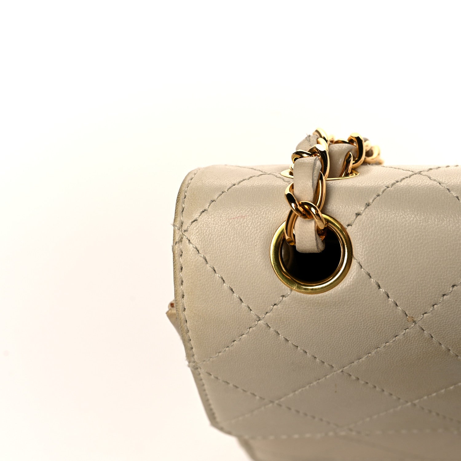 Chanel Lambskin Quilted Small Single Flap White 12 of 16