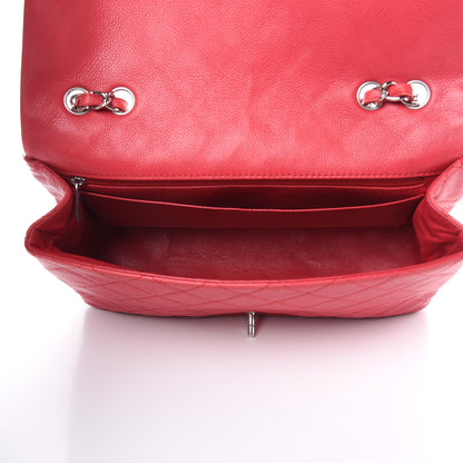 Chanel Washed Caviar Quilted Jumbo Single Flap Fuchsia 5 of 19