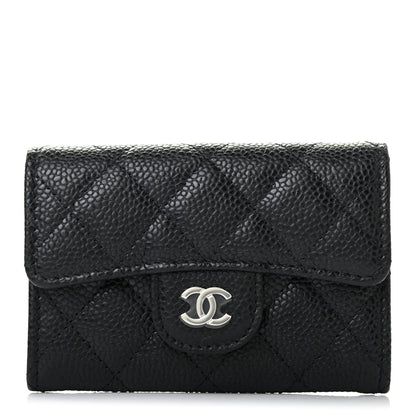 Chanel Caviar Quilted Flap Card Holder Wallet Black 1 of 6