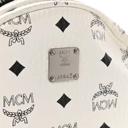 MCM Visetos Small Side Stud Stark Backpack White 7 of 12