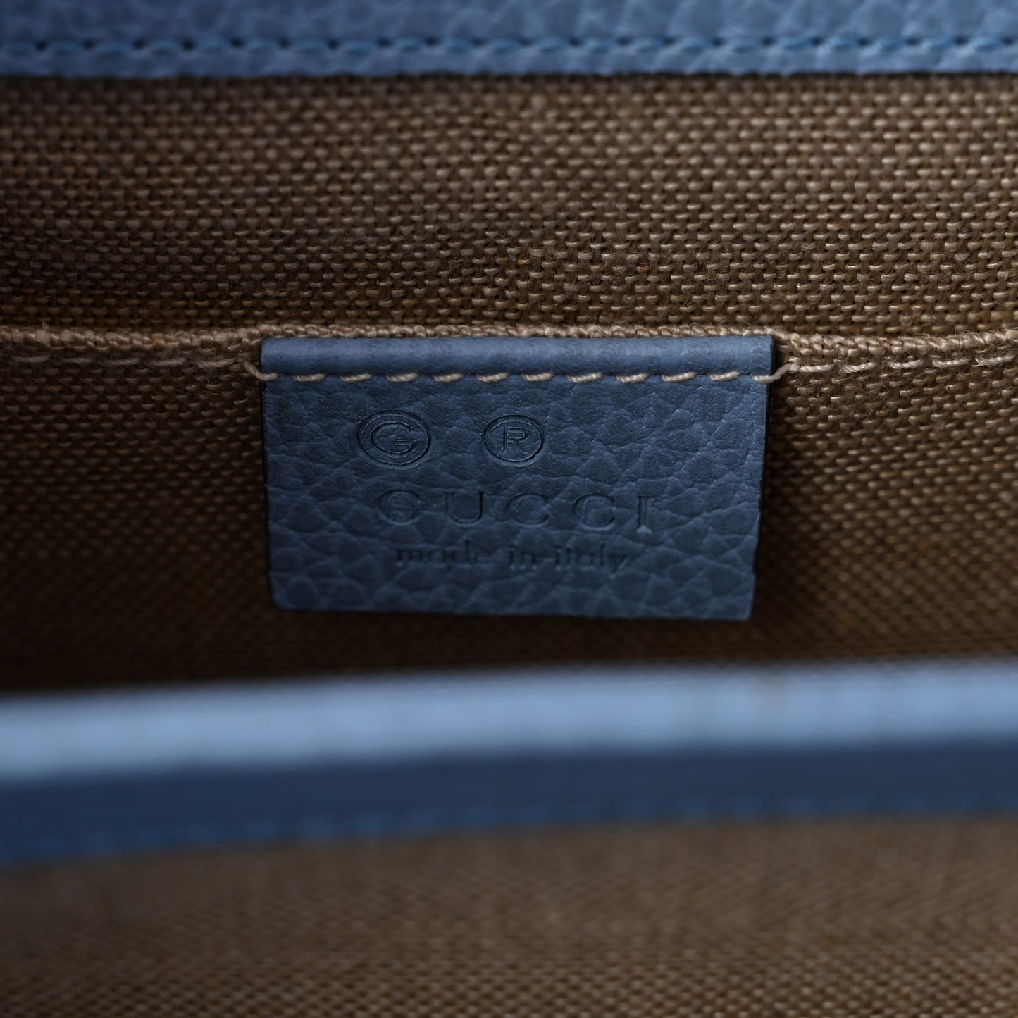 Dollar Calfskin Small Interlocking G Shoulder Bag Mineral Blue