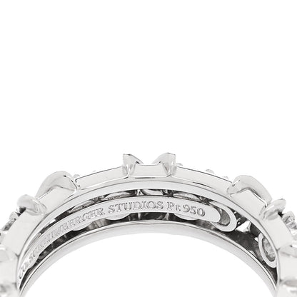 Tiffany Platinum Diamond Schlumberger Sixteen Stone Ring 52 6 5 of 6