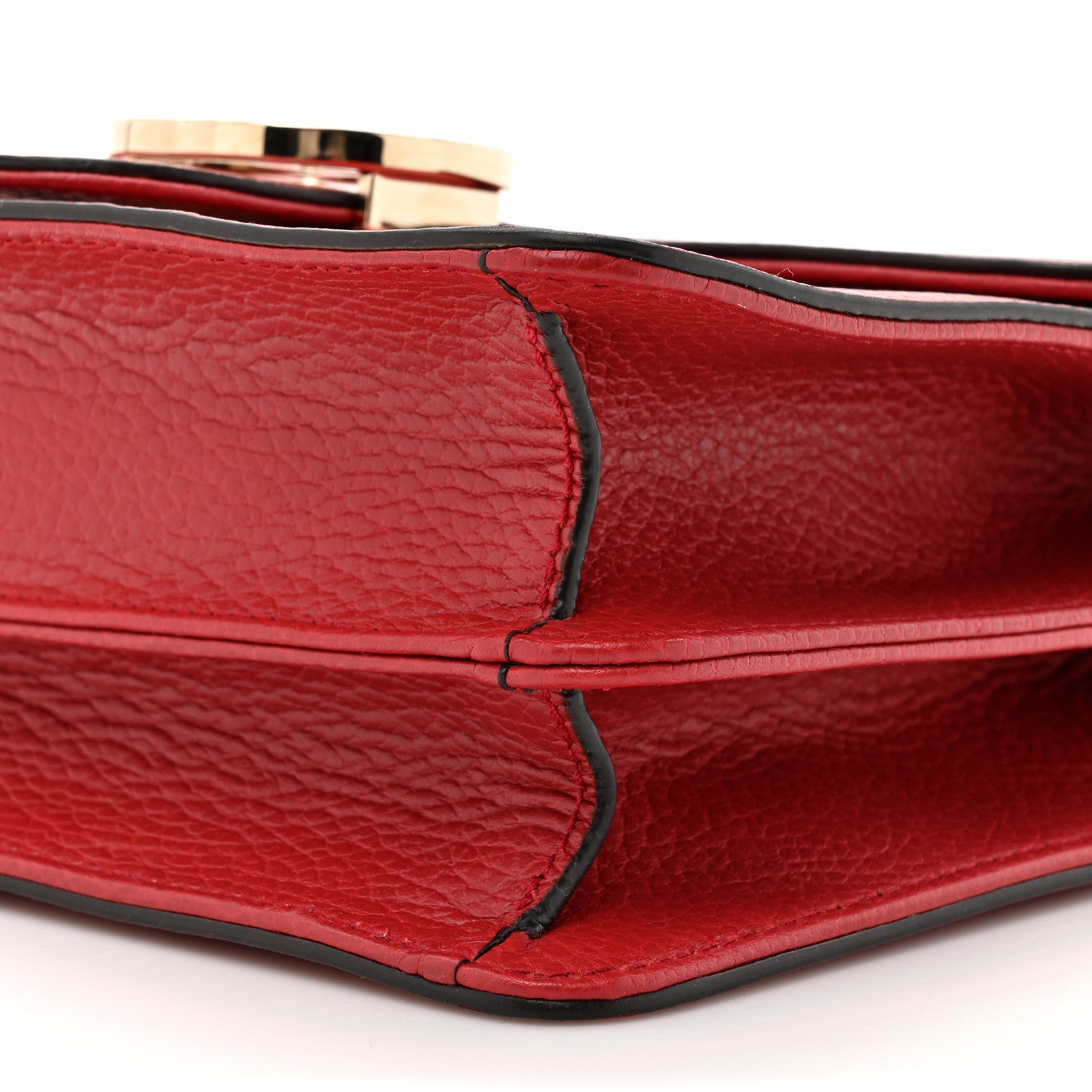 Gucci Dollar Calfskin Small Interlocking G Shoulder Bag Red 9 of 12
