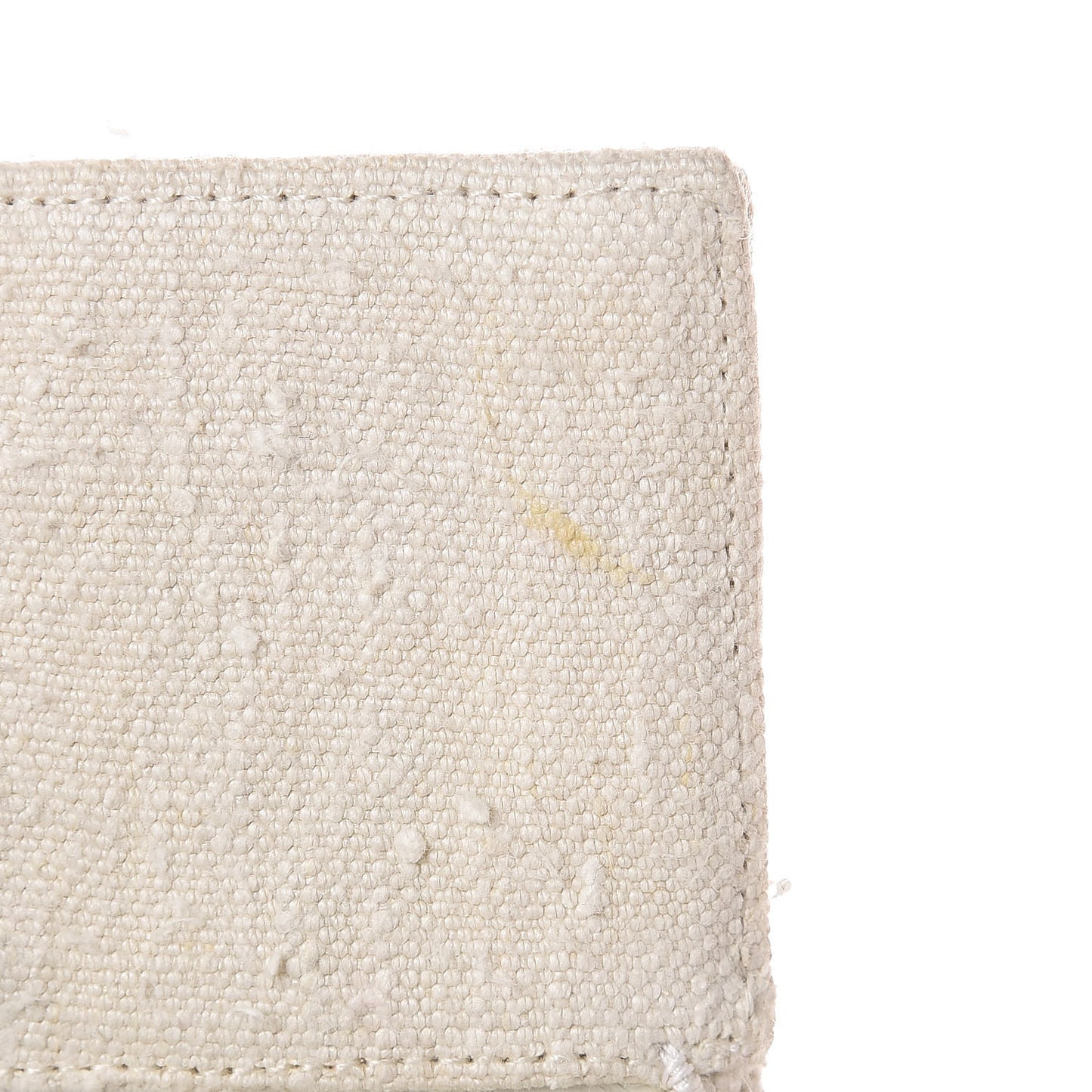 Linen Quilted CC Shopping Tote Beige