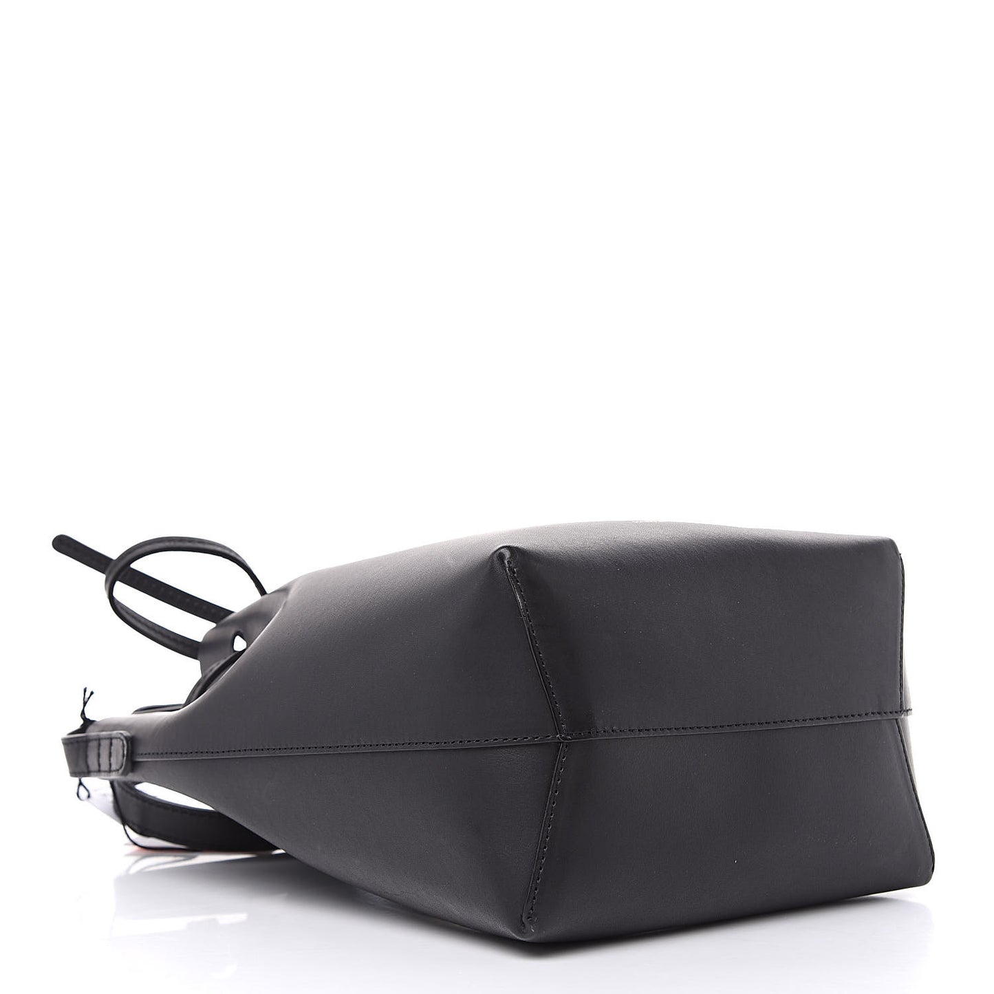 Calfskin Mini Mini Bucket Bag Black Blu