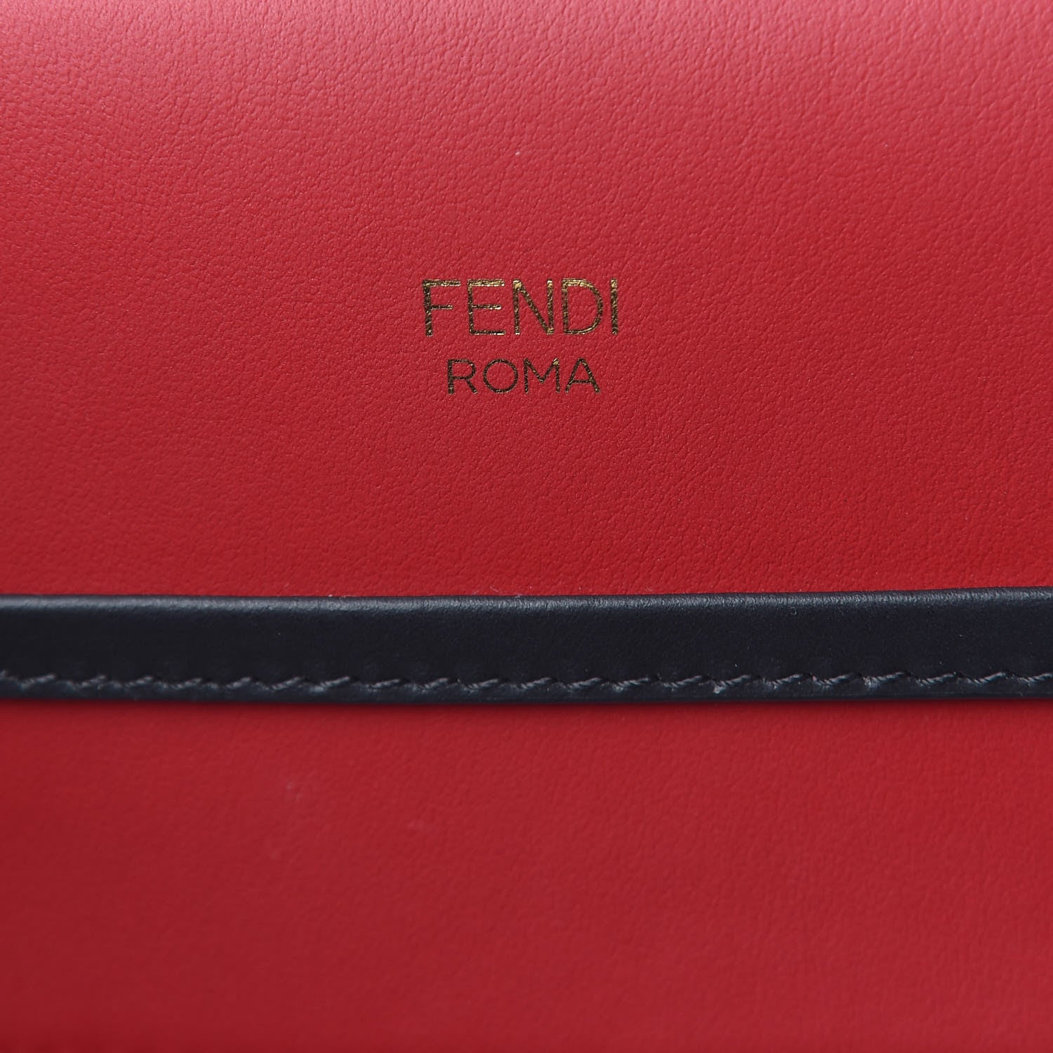 Fendi Vitello Century Opaco F is Fendi Bi-Color Small Runaway Satchel Fragola Black 6 of 11