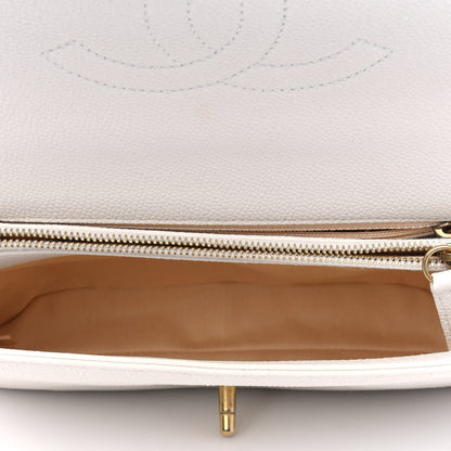 Chanel Grained Calfskin Small Stitched Flap White 4 of 4
