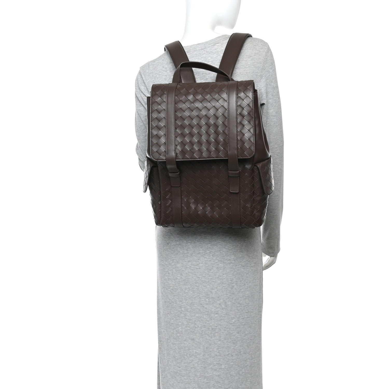 Bottega Veneta Calfskin Intrecciato Back To School Backpack Old Wood 2 of 10
