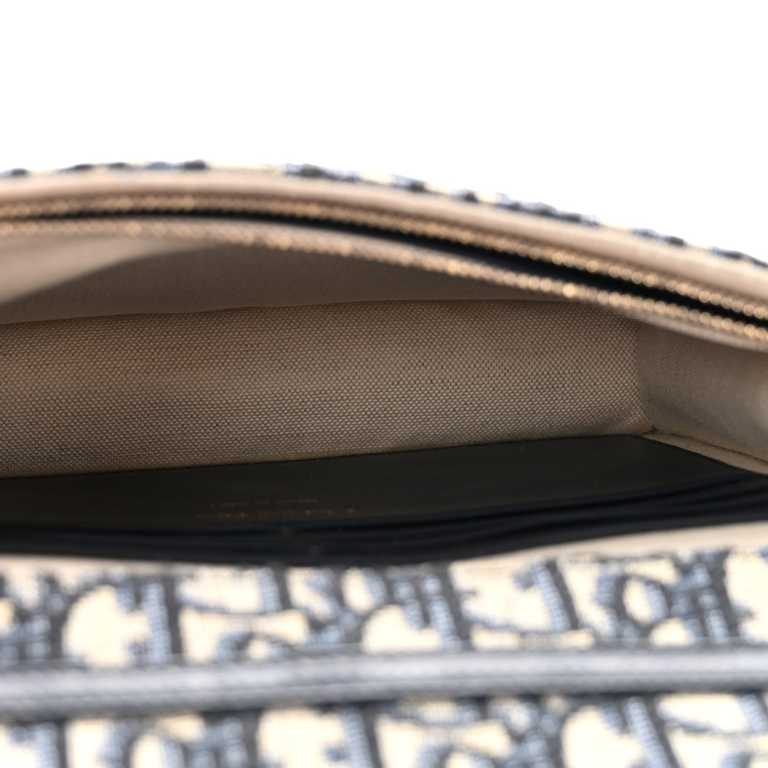 Christian Dior Oblique Saddle Chain Long Wallet Blue 5 of 14