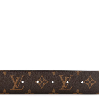 Louis Vuitton Calfskin Monogram 40mm LV Initiales Reversible Belt 95 38 Black 4 of 6