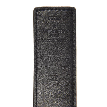 Louis Vuitton Calfskin Monogram 30mm LV Initiales Reversible Belt 80 32 Black 3 of 5