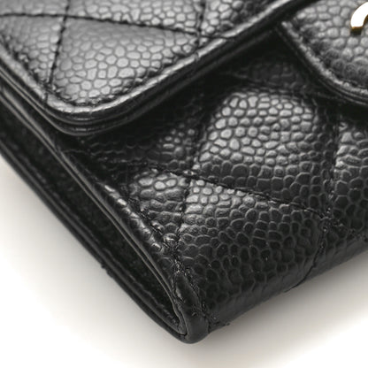 Chanel Caviar Quilted Flap Card Holder Wallet Black 8 of 11