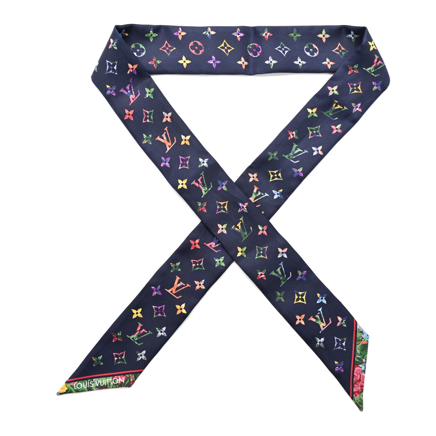 Silk Monogram LV Garden Bandeau Blue