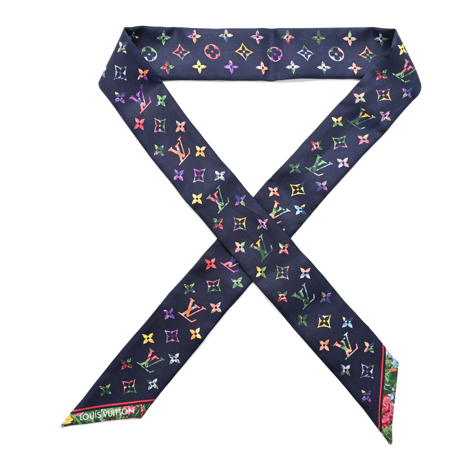 Louis Vuitton Silk Monogram LV Garden Bandeau Blue 1 of 3