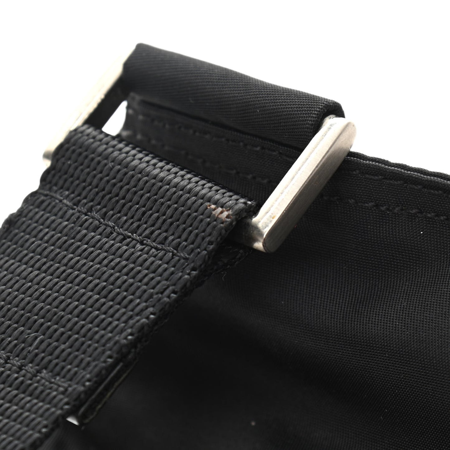 Nylon Vela Flat Messenger Bag Black
