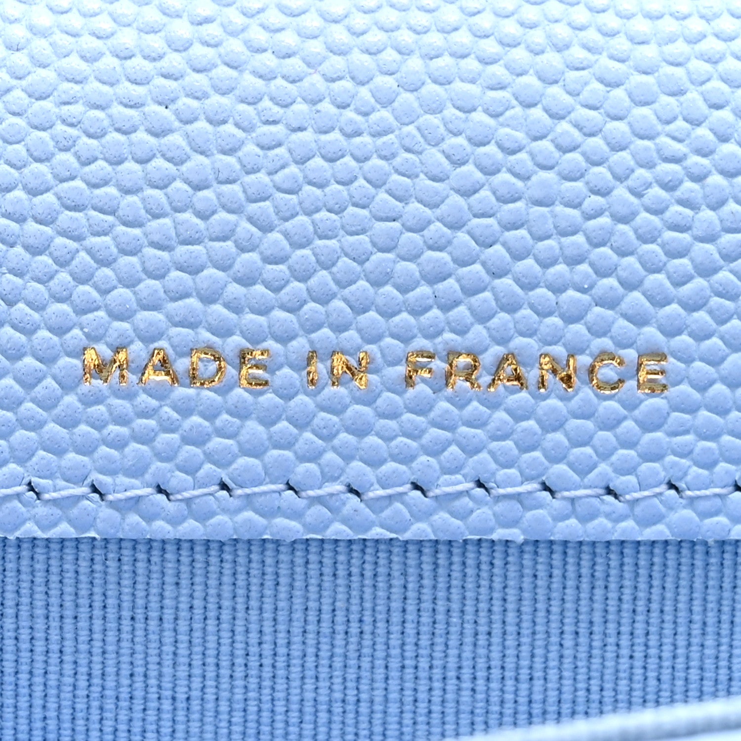 Chanel Caviar Quilted Flap Card Holder Wallet Light Blue 7 of 9