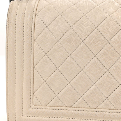 Chanel Caviar Quilted Medium Boy Flap Ivory 20 of 20