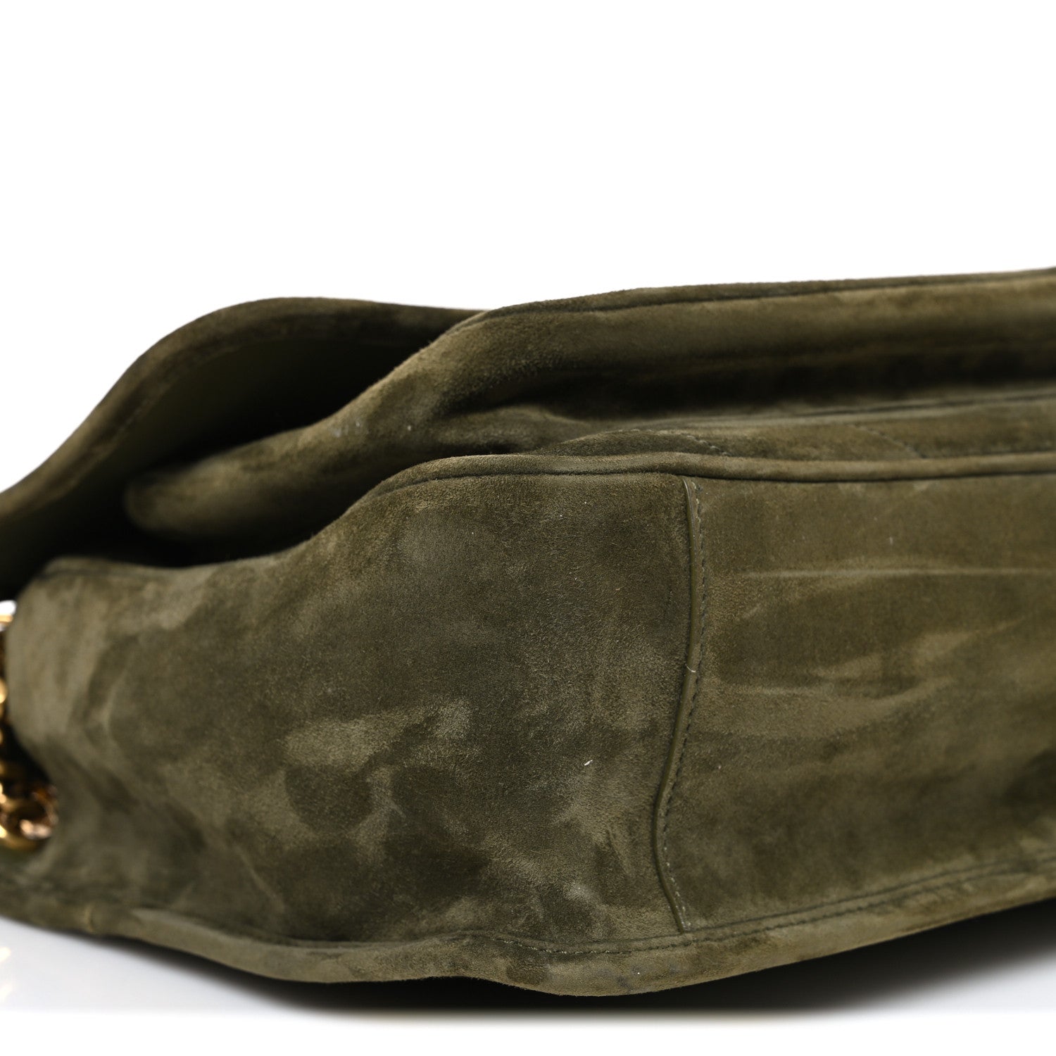 Saint Laurent Suede Monogram Medium Niki Chain Satchel Loden Green 9 of 10