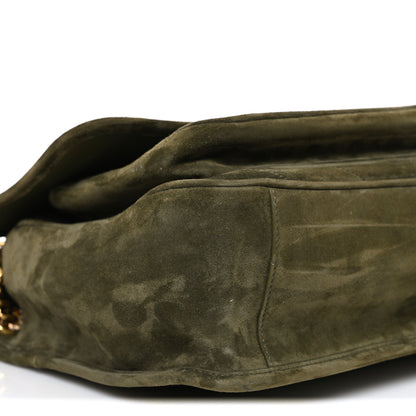 Saint Laurent Suede Monogram Medium Niki Chain Satchel Loden Green 9 of 10