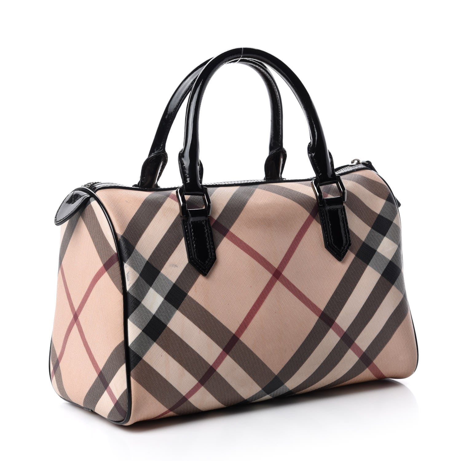 Burberry Nova Check Small Chester Bowling Bag Black 3 of 17