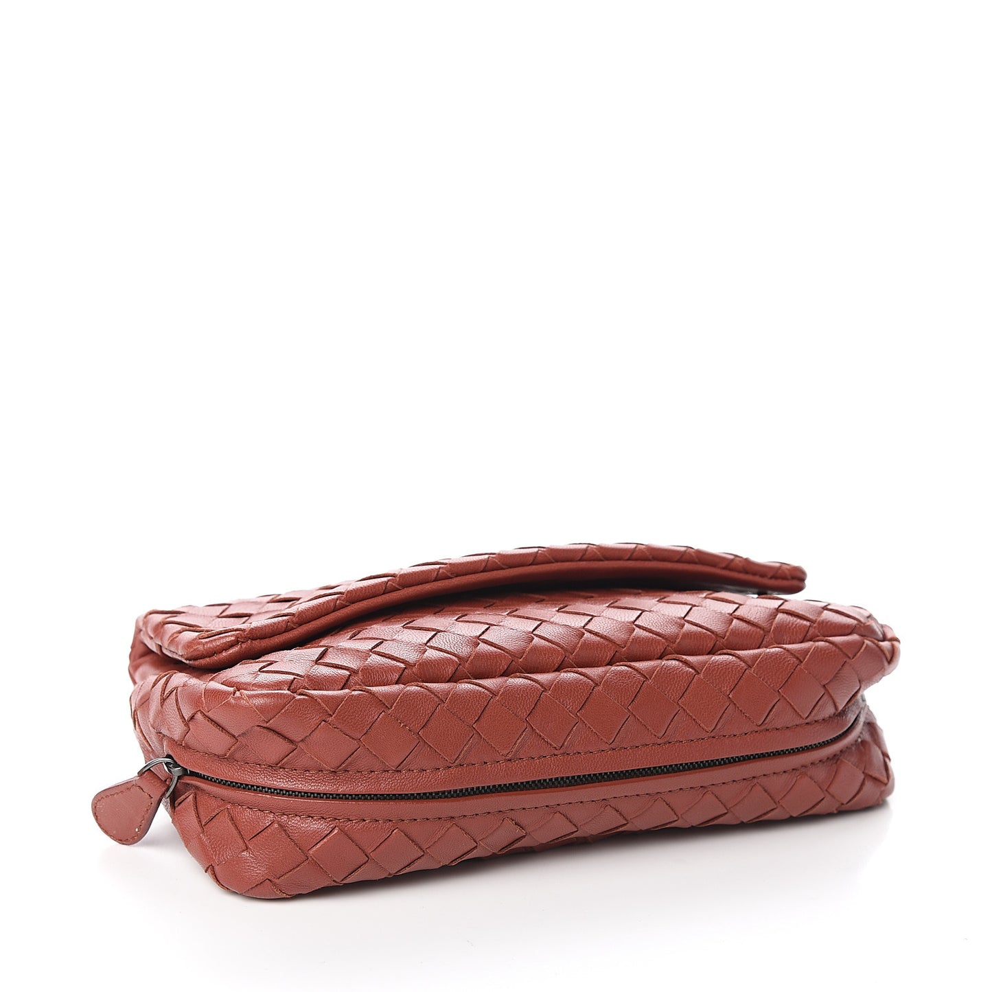 Nappa Intrecciato Mini Chain Messenger Brique