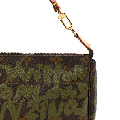 Louis Vuitton Monogram Graffiti Pochette Accessories Kaki 8 of 13