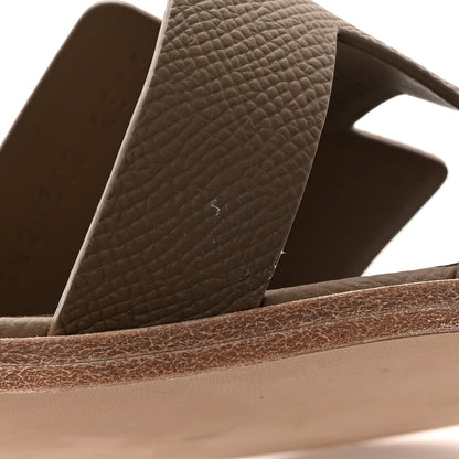 Hermes Epsom Santorini Sandals 36 Etoupe 11 of 13