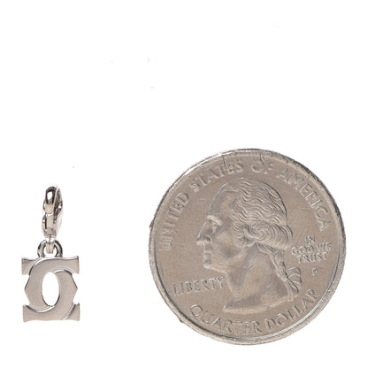 Cartier 18K White Gold Double C Logo Charm 2 of 4