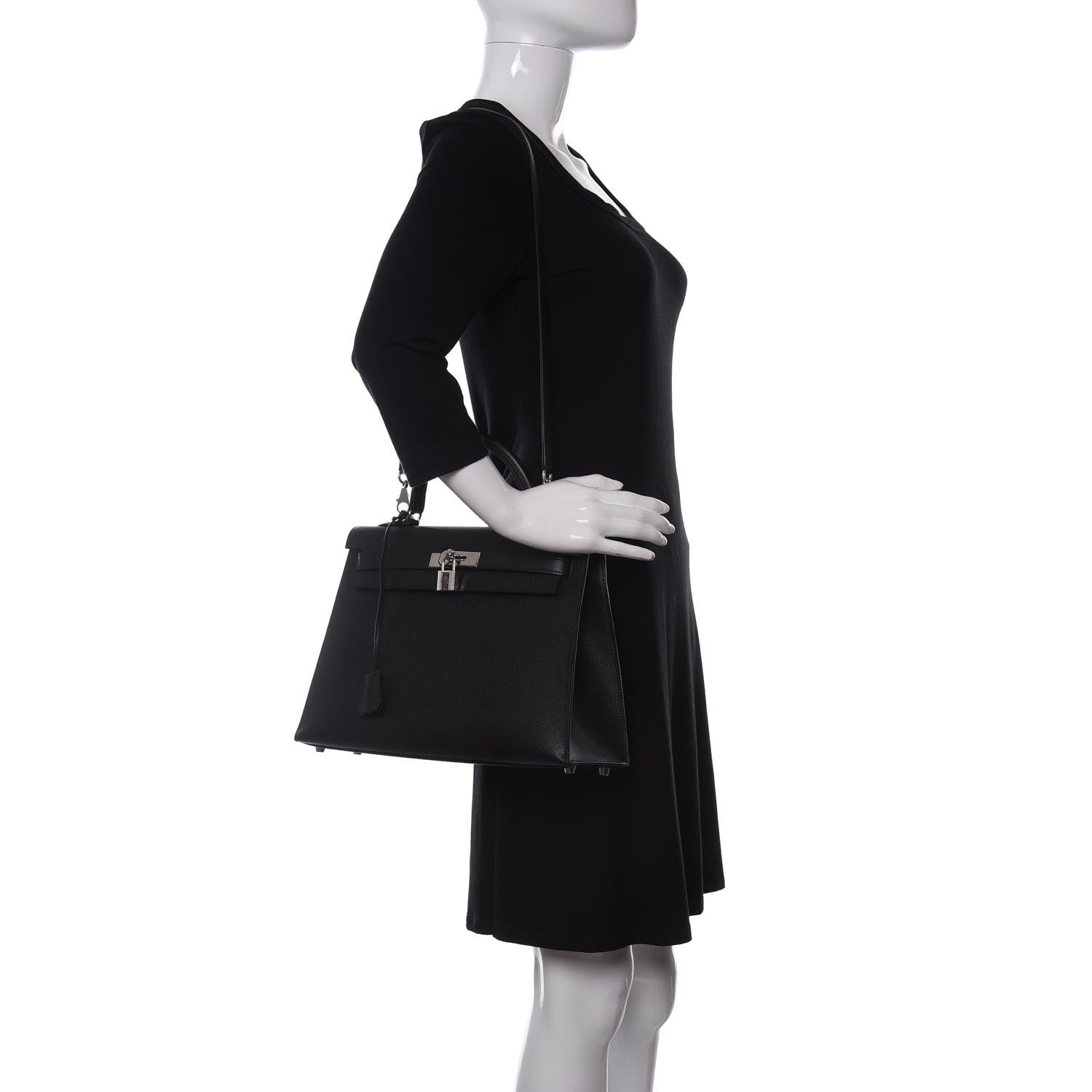 Hermes Epsom Kelly Sellier 32 Black 2 of 11