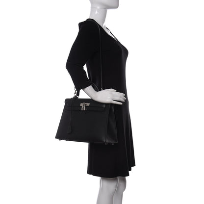 Hermes Epsom Kelly Sellier 32 Black 2 of 11