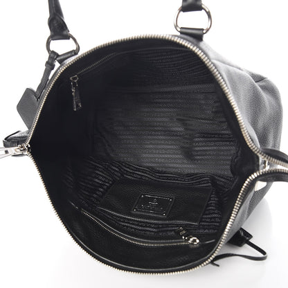 Prada Vitello Daino Shopping Tote Nero Black 5 of 9